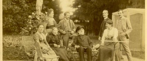 Giuseppe Verdi ve ailesinin bir fotoğrafı.