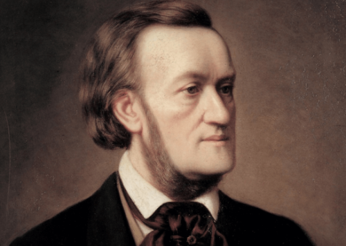 Richard Wagner'ın renkli bir portresi.