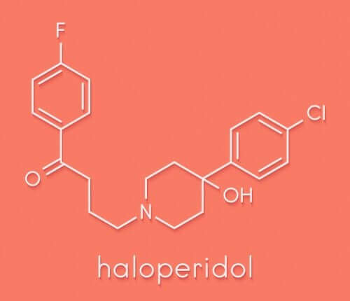 Haloperidol'ün kimyasal yapısı.
