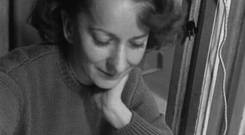 Wisława Szymborska'nın gençliğinden başka bir fotoğraf.