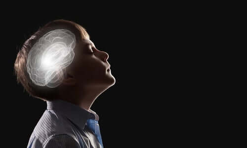 Bir çocuğun beynine dair soyut bir temsil.