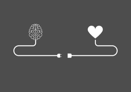 kalp ve beyin iletişimini gösteren illüstrasyon