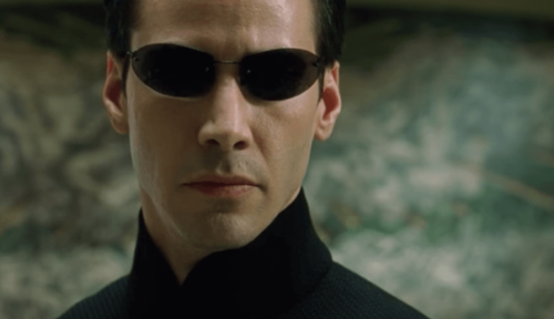Matrix filminde Keanu Reeves
