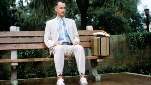 Forrest Gump filminden bir sahne.