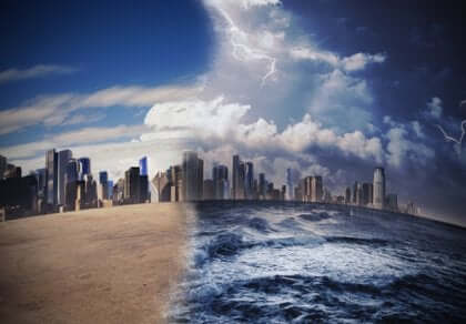 uzaktan görünen yüksek binalar