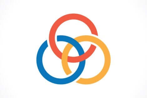 borromean düğümünün temsili gösterimi olan sembol