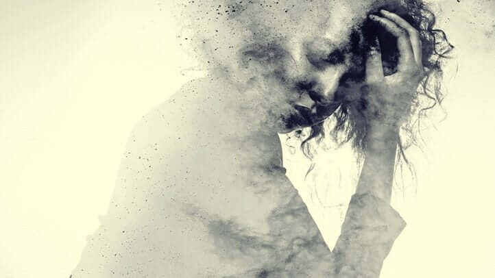 üzgün kadın silüeti